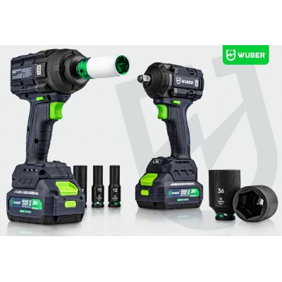 8. 35-Piece Set of Deep Impact Sockets, 1/2", 6-Point, WUBER