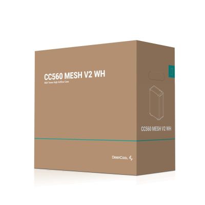 15. DeepCool CC560 MESH V2 WH Midi Tower White