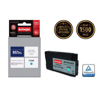 2. Activejet AH-951CRX Ink (replaces HP 951XL CN046AE; Premium; 25 ml; blue)