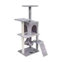 Cat scratching post 50x40x125 cm, gray, REBEL ANIMALS
