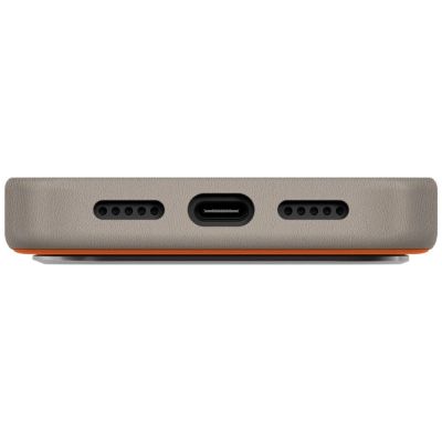 5. Uniq Lyden DS Case for iPhone 17 Pro Magclick Charging - Orange-Gray