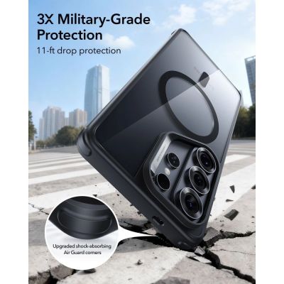 7. ESR Classic Hybrid MagSafe Case for Samsung Galaxy S26 Ultra - Clear Black