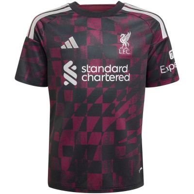 2. adidas Liverpool FC 26/27 Third Jersey Kids' Shirt Black and Pink KB8284