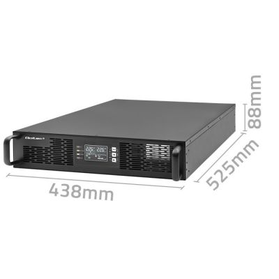 9. Qoltec UPS Emergency Power Supply for RACK 3kVA 3000W Power Factor 1.0 LCD EPO USB On-line