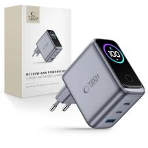 Tech-Protect PowerVision NC100W-GaN 3-Port PD 100W / QC3.0 Wall Charger - Dark Gray