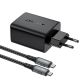 3. Acefast 2in1 charger GaN 65W USB Type C / USB, adapter HDMI adapter 4K 60Hz (set with cable) black (A17 black)