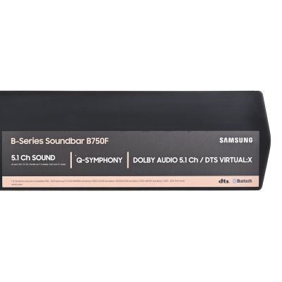 9. Samsung HW-B750F/EN Soundbar 5.1 Channels 400W Bluetooth 4.2 Dolby Digital Black