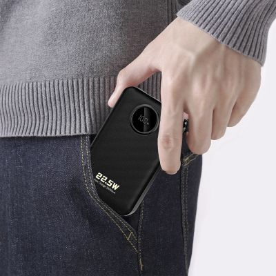 5. Dudao K14+ Powerbank 20000mAh 22.5W USB-C / USB-A / Built-in Lightning and USB-C Cables - Black