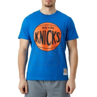 2. Mitchell &amp;Ness NBA New York Knicks Team Logo Tee M BMTRINTL1268-NYKROYA