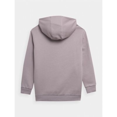 4. Girls' sweatshirt with a hood, open, 4F Junior
