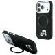 Karl Lagerfeld with Ring Stand 360 Karl & Choupette Heads Pin MagSafe Case for iPhone 18 Pro Max / 17 Pro Max - Black