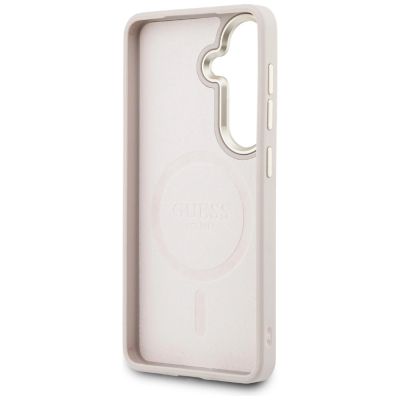 7. Guess 4G Embossed Ring MagSafe Case for Samsung Galaxy S26 - Pink