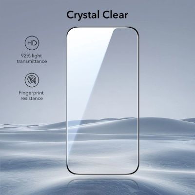 6. ESR UltraFit Tempered Glass 2-pack for iPhone 17 Pro - transparent