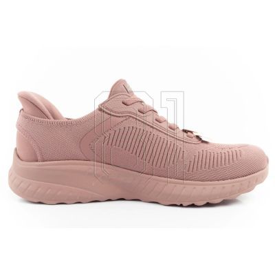 4. Skechers Bobs Squad-Chaos women's comfortable SLIP-INS sports shoes pink