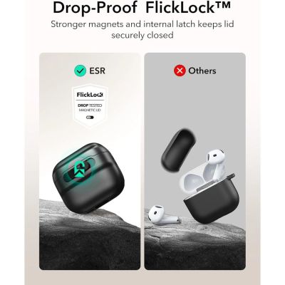 4. ESR Pulse Halolock Magsafe case for AirPods 4 - black