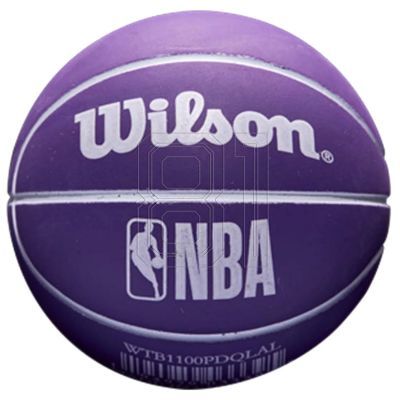 4. Wilson NBA Dribbler Los Angeles Lakers Mini Ball WTB1100PDQLAL basketball