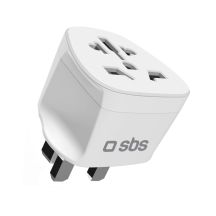 SBS UK Travel Adapter - Universal - White