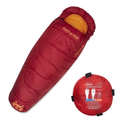 Campus Gattino 250 Mummy Sleeping Bag Right Red/Orange