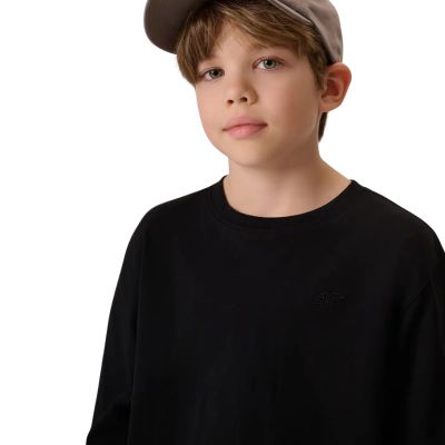 4. Boy's longsleeve t-shirt 4F M459 deep black 4FJWMM00TLONM459 20S