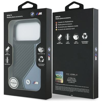 8. BMW M Carbon Logo MagSafe Case for iPhone 17 Pro - Blue