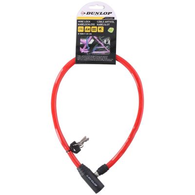 2. DUNLOP BIKE LOCK CABLE LOCK 0.4x65CM RED