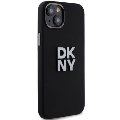 4. DKNY Liquid Silicone Metal Logo case for iPhone 15 Plus / 14 Plus - black