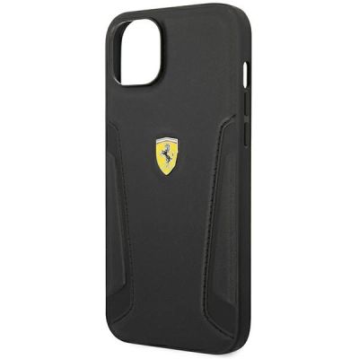 6. Ferrari FEHCP14MRBUK iPhone 14 Plus 6.7" black/black hardcase Leather Stamp Sides