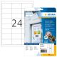 2. HERMA 4573 self-adhesive labels Removable White 480 pcs.