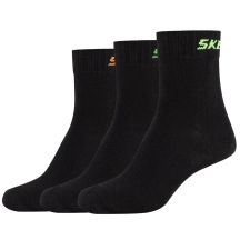 Skechers 3PPK Boys Mech Ventilation Socks SK41064-9999 Black 35-38