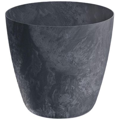5. MATE CONCRETE EFFECT FLOWER POT 14CM ANTHRACITE