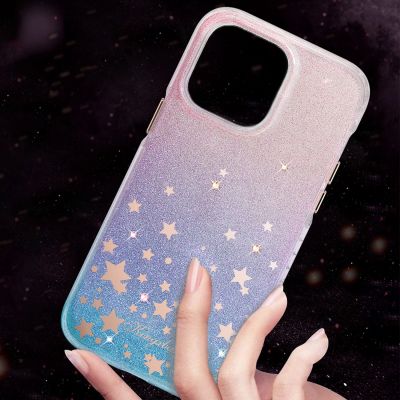 8. Kingxbar Heart Star Series case for iPhone 14 Plus case with zodiac stars