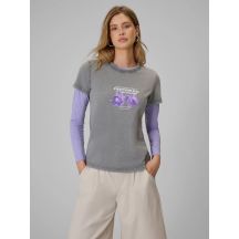 Women's regular printed T-shirt 4F 4FRSS26TTSHF4513-27S