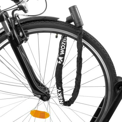 3. Wozinsky WZR-K2 Keyed Chain Bicycle Lock - Black
