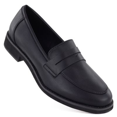 Jezzi SFY25128 black leather lords shoes