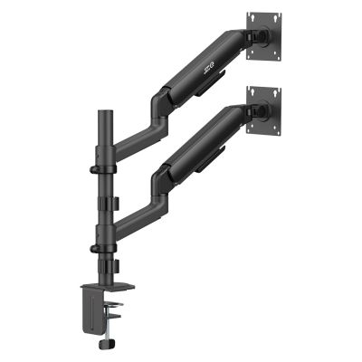 4. ERGO OFFICE MOUNT / HANGER FOR 2 MONITORS, GAS SPRING, 17"-32", 1-10KG, MATTE BLACK, ER-692 B