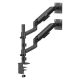 4. ERGO OFFICE MOUNT / HANGER FOR 2 MONITORS, GAS SPRING, 17"-32", 1-10KG, MATTE BLACK, ER-692 B