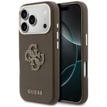 Guess FW Resin Logo Case for iPhone 17 Pro Max - Brown