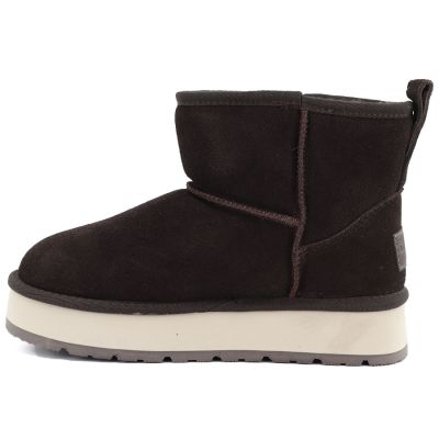 3. Women's leather ankle boots with platform, brown Big Star UU274693