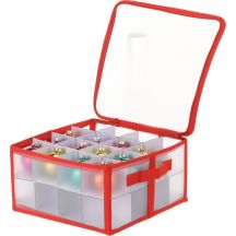 CHRISTMAS BAUBLE STORAGE BOX 34X34X17CM