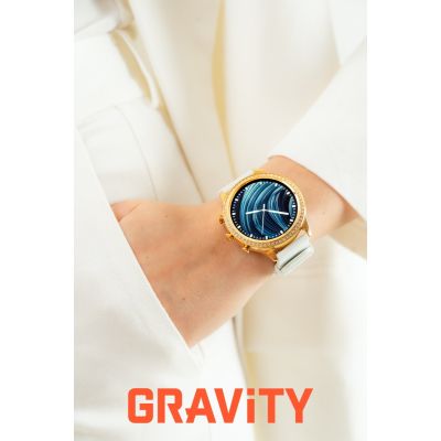 10. Smartwatch Gravity Gold Strap and Bracelet GT5-2