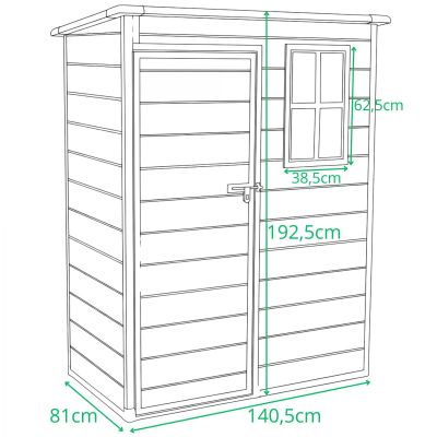 15. PVC GARDEN TOOL HOUSE 152x91x192.5CM