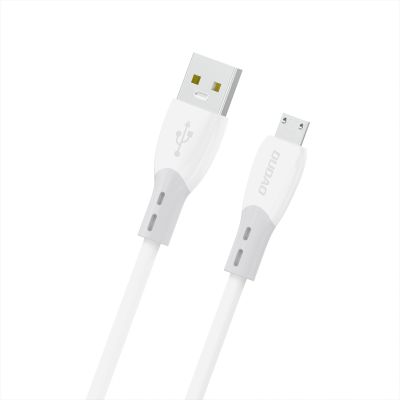 Dudao L25SM 3 A USB-A - micro USB cable with soft silicone braid 1 m - white