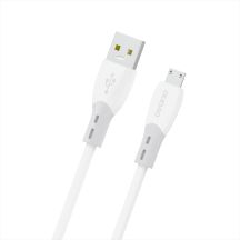 Dudao L25SM 3 A USB-A - micro USB cable with soft silicone braid 1 m - white