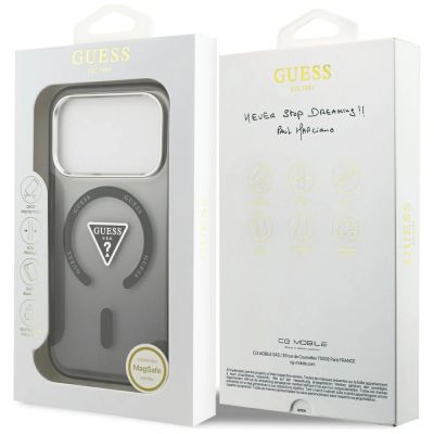 8. Guess IML Gradient Triangle Logo MagSafe Case for iPhone 17 Pro - Black