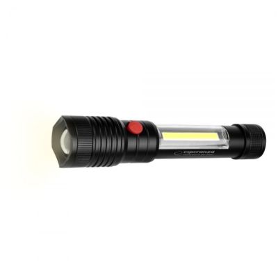 3. ESPERANZA ALUMINUM FLASHLIGHT WITH SIDE LIGHT COB APATE EOT069