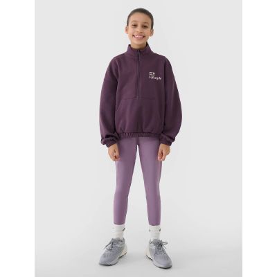 Girls' sweatshirt without zipper, without hood 4F 4FJRSS25TSWSF2058-50S