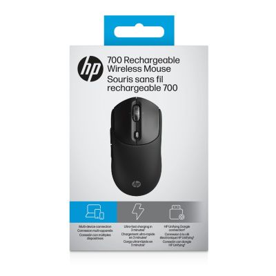 16. HP 700 Rechargeable Mouse Black wireless with battery black AZ7B0AA