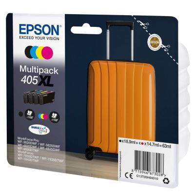 4. Epson 405XL DURABrite Ultra Ink Cartridge 1 pc Original High (XL) Yield Black, Cyan, Magenta, Yellow
