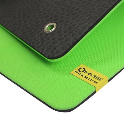 2. HMS Premium MFK01 Green-Black Club Fitness Mat with Holes