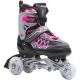59. ROLLER SKATES-ROLLER SKATES-ICE SKATING 4IN1 ENERO PRO LED 30-33 PINK-GRAY